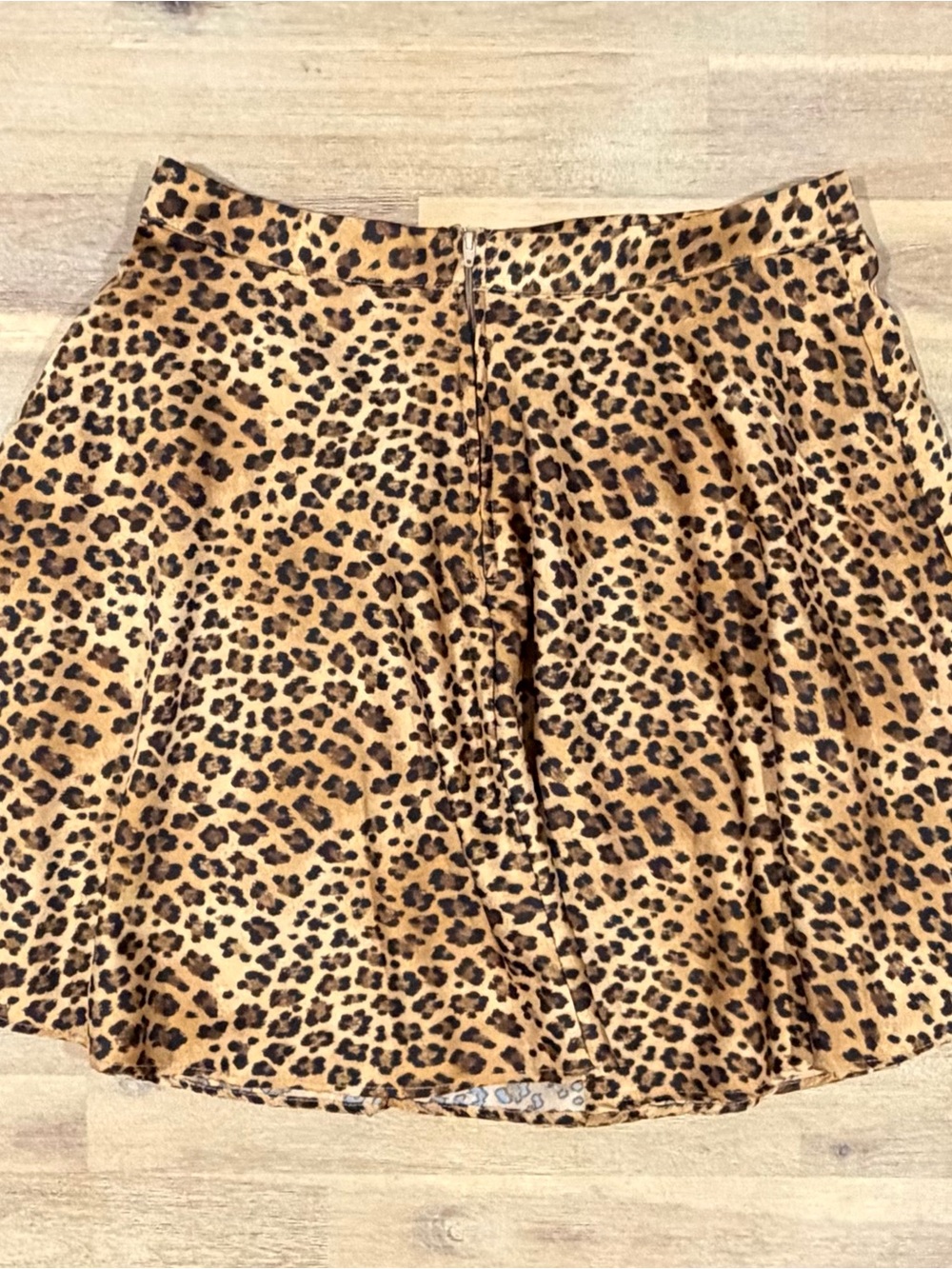 Francesca's Collections Leopard Print Skater Skirt - Brown & Black